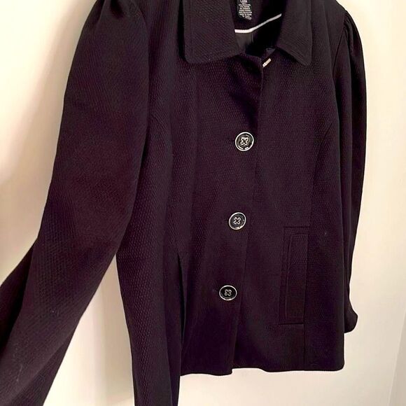 Dialogue Dress Swing Coat. Women’s. Size Medium. Black‎ - Picture 3 of 9